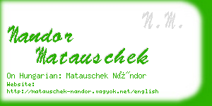 nandor matauschek business card